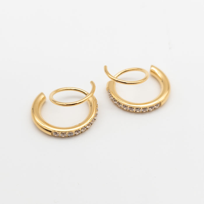 Ivy Swirl Gold Earrings