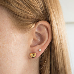 Annie Heart Gold Studs