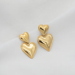 Double Heart Earrings