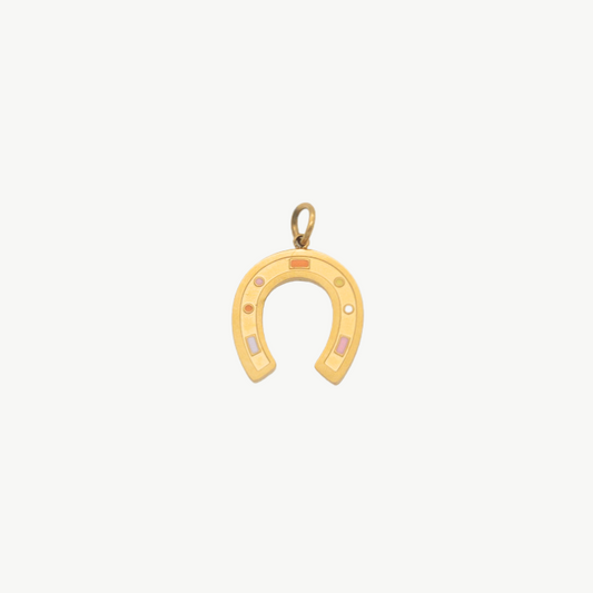 Rainbow Horseshoe Charm