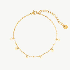 Disc Gold Anklet