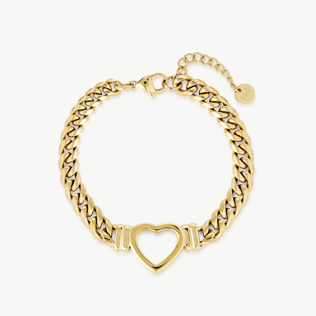 Ruby Heart Bracelet