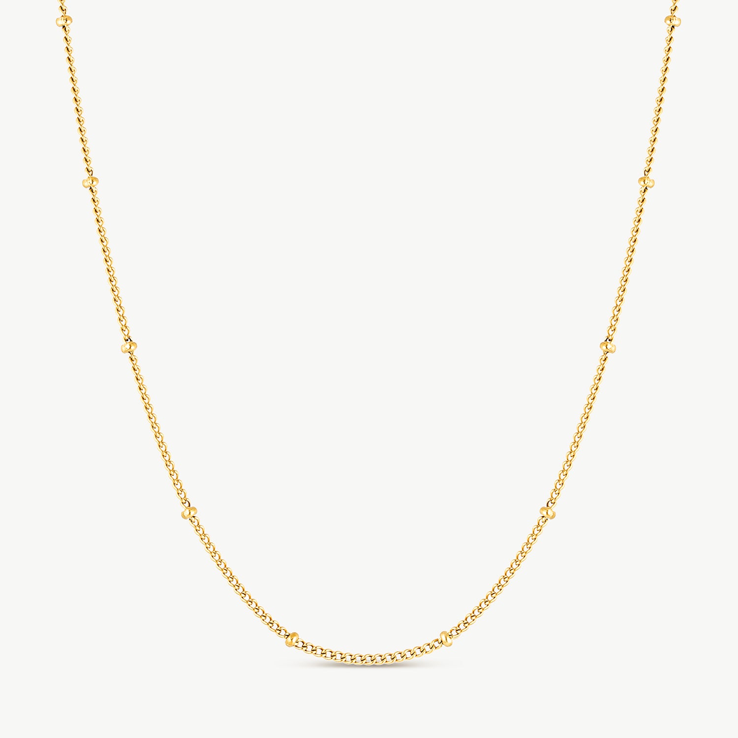 Dainty Beaded Gold Necklace