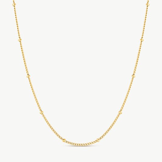 Dainty Beaded Gold Necklace