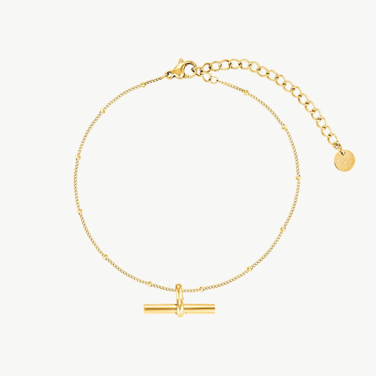 T-Bar Gold Anklet