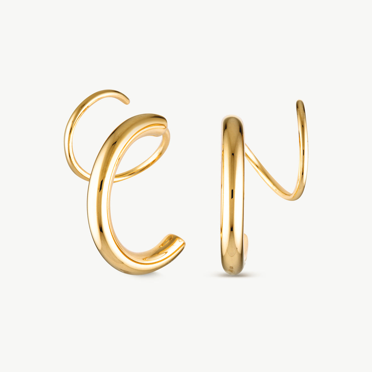 Arielle Swirl Gold Earrings