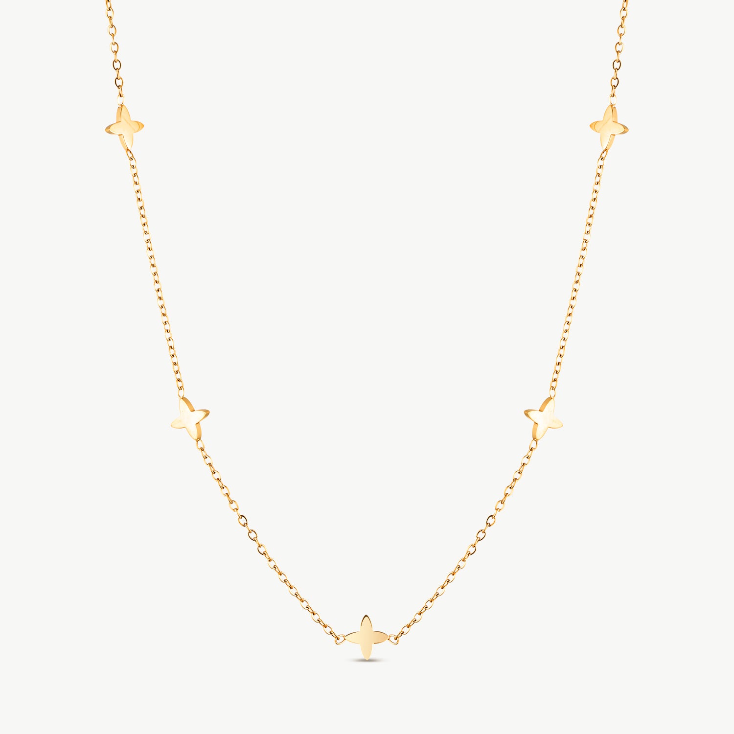 Clover Charm Gold Necklace