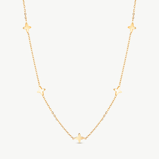 Clover Charm Gold Necklace