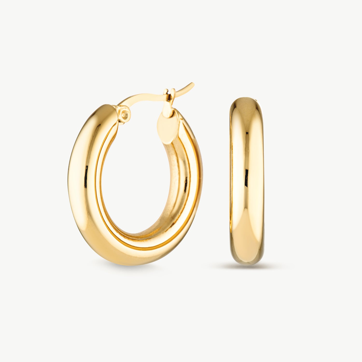 Jade Gold Hoops