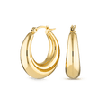 Puffed Gold Hoops