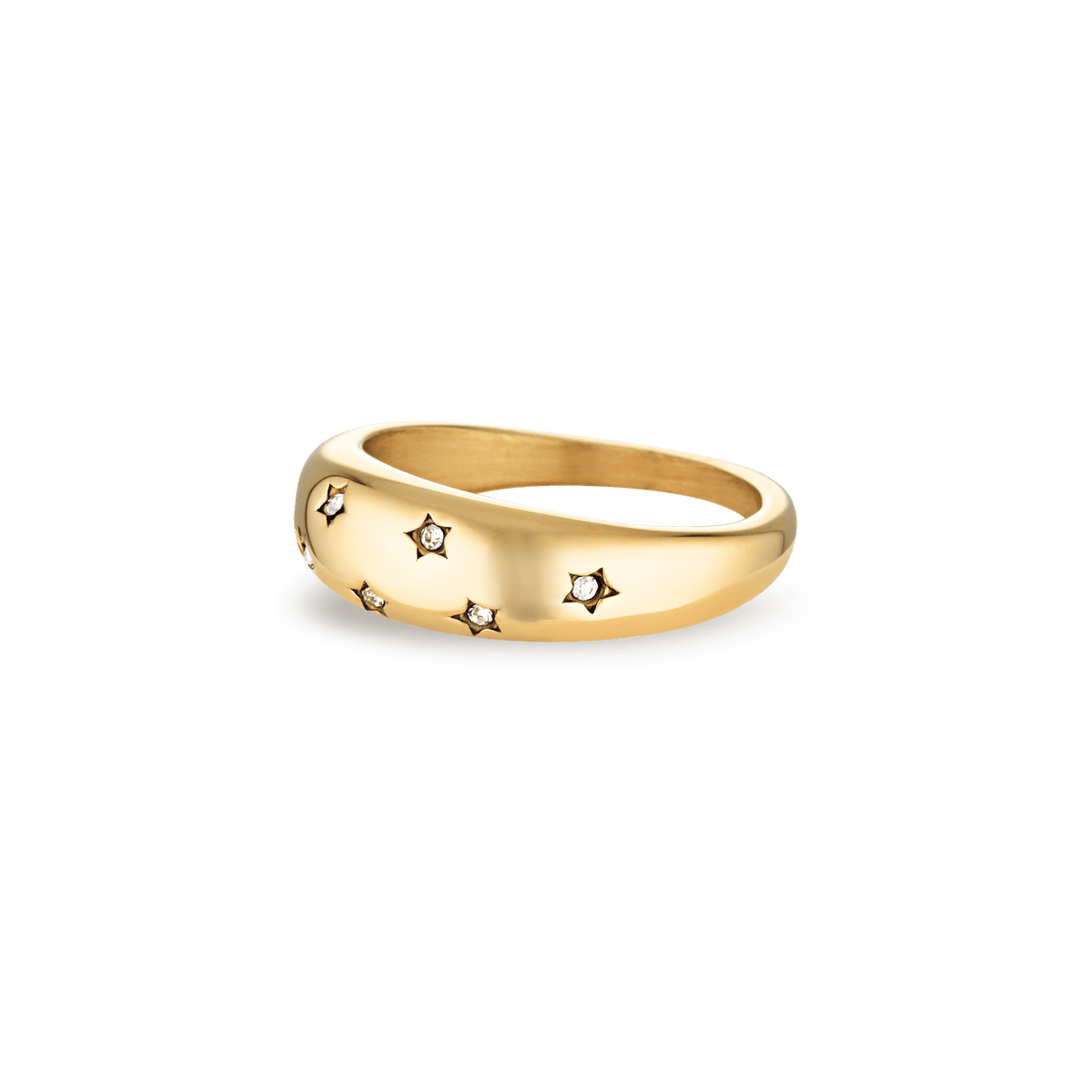 Star Dome Gold Ring