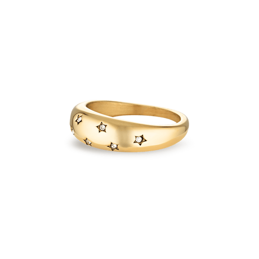 Star Dome Gold Ring