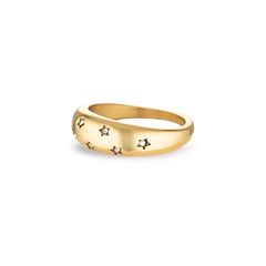 Star Dome Gold Ring