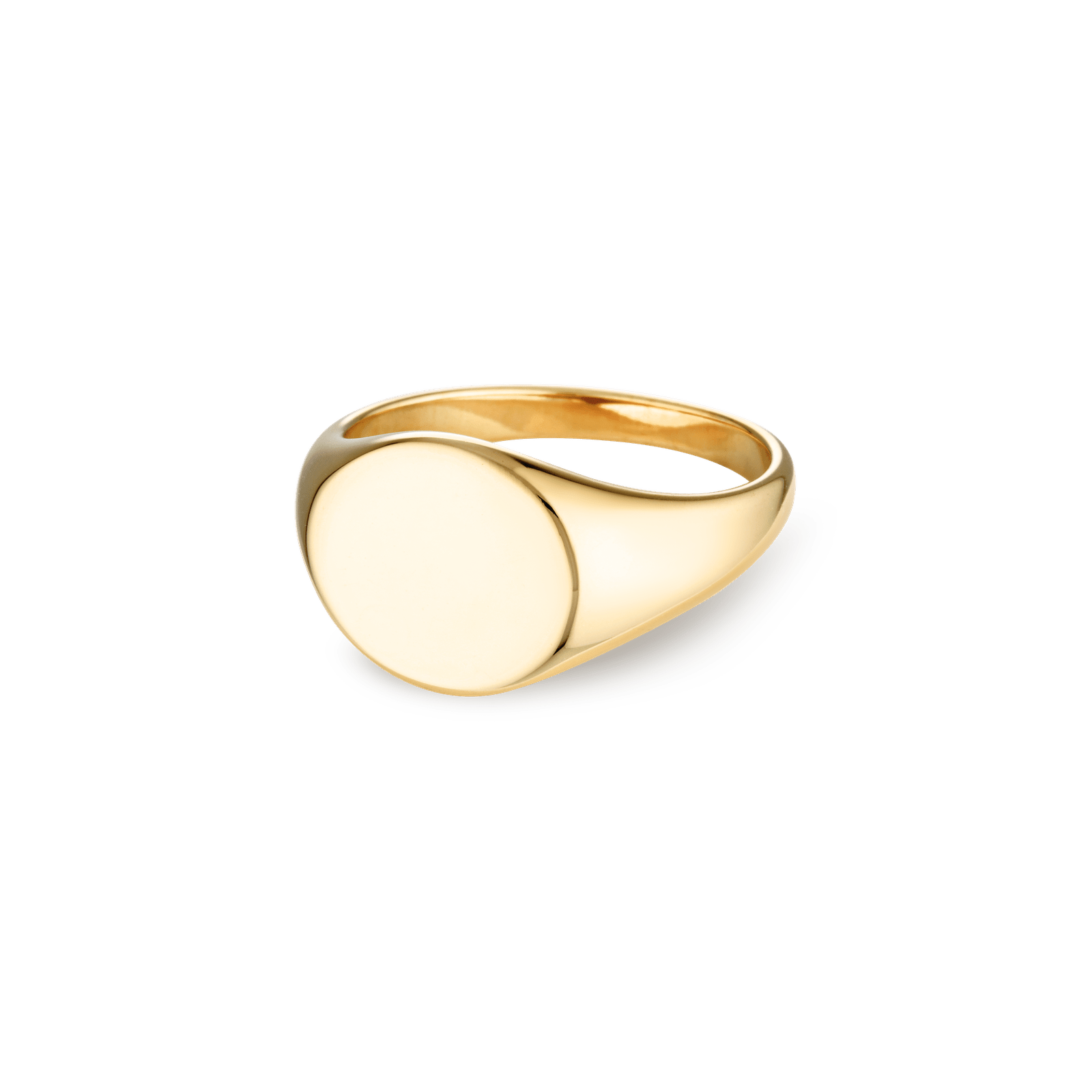 Round Signet Gold Ring