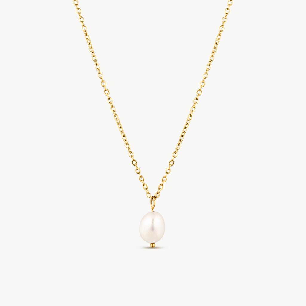 Single Pearl Gold Necklace