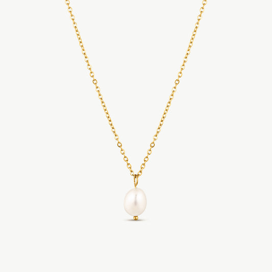 Single Pearl Gold Necklace