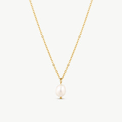 Single Pearl Gold Necklace