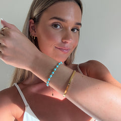 Azure Beaded Bracelet