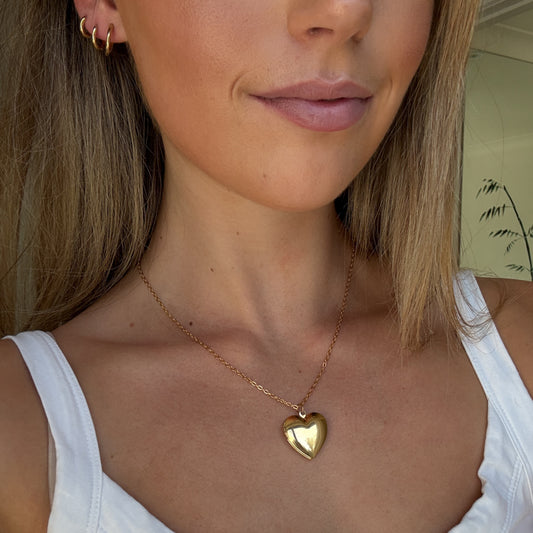 Clara Heart Locket Necklace