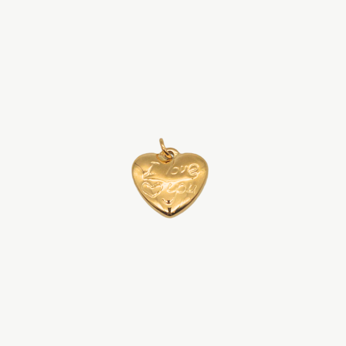 'I love you' Heart Charm